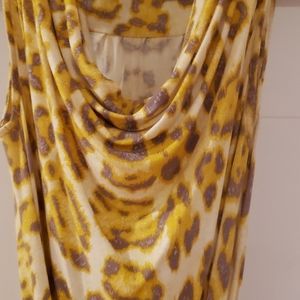 INC yellow animal print dress